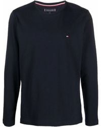 Tommy Hilfiger - Logo-Embroidered Long-Sleeve T-Shirt - Lyst