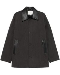 Studio Nicholson - Meter Leather-Collar Jacket - Lyst