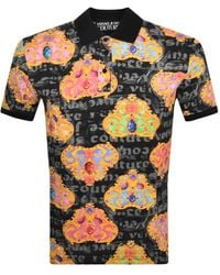 Versace Jeans Couture - Baroque-Print Polo Shirt - Lyst