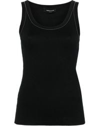 Fabiana Filippi - Chain-Trim Ribbed Tank Top - Lyst