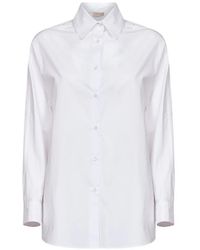 Blanca Vita - Cotton Curved-Hem Shirt - Lyst