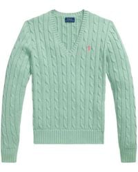 Polo Ralph Lauren - Cable-Knit V-Neck Sweater - Lyst