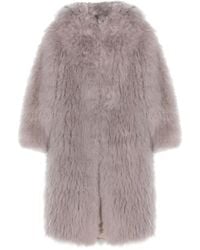 Liska - Single-Breasted Shearling Coat - Lyst