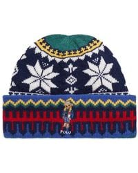 Polo Ralph Lauren - Jacquard Ribbed Knit Beanie - Lyst