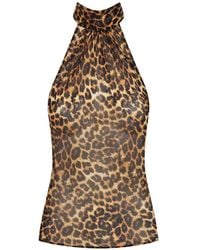 Maison Close - Safari Leopard-Print Halterneck Top - Lyst