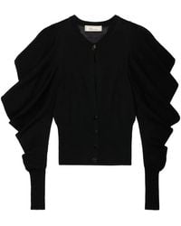 Blumarine - Puff-Sleeve Cardigan - Lyst