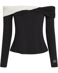 KARL LAGERFELD - Off-Shoulder Top - Lyst