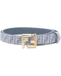 アクセサリーその他 FENDI Jacquard FF fabric belt Fendi Jacquard Ff Fabric Belt in White | Lyst