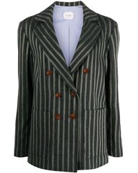 Alysi - Double-breasted Striped Blazer - Lyst