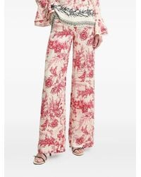 SIMONA CORSELLINI - Hose mit Blumen-Print - Lyst