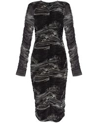 AllSaints - Robe Keiko À Coupe Mi-Longue - Lyst