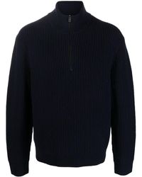 Filippa K - Ribbed-knit Half-zip Jumper - Lyst
