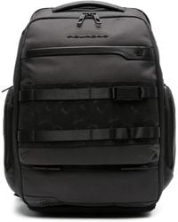 Piquadro - Logo-Plaque Panelled Backpack - Lyst