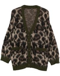 R13 - Leopard-Pattern Cardigan - Lyst