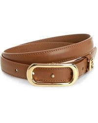 Fendi - Ff Oval-Buckle Leather Belt - Lyst