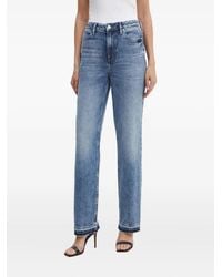 Guess - Frayed-Effect Denim Jeans - Lyst