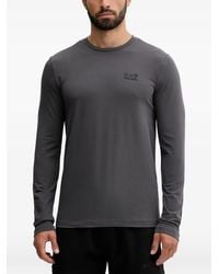EA7 - Logo-Print Long-Sleeved T-Shirt - Lyst