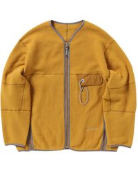 and wander - Fleece Jack Met Nylon Zak En Rits - Lyst
