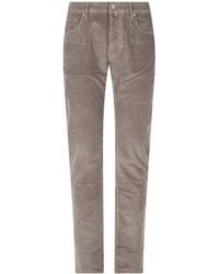 Jacob Cohen - Bard Corduroy-Effect Straight-Leg Cotton Trousers - Lyst