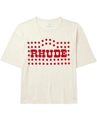 Rhude - Flocked Burnout T-Shirt - Lyst