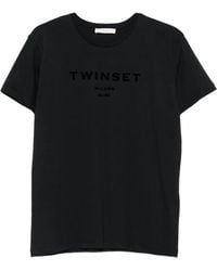 Twinset - Logo-Detail T-Shirt - Lyst