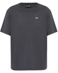 EA7 - Logo-Plaque T-Shirt - Lyst