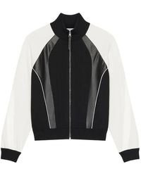 Givenchy - Bi-Material Blouson With Paris Embroidery - Lyst