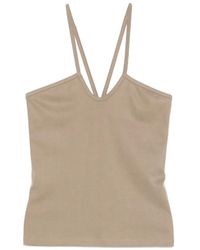 Imperial - Halterneck Ribbed Top - Lyst