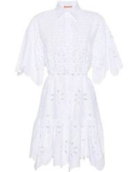 Ermanno Scervino - Broderie-anglaise Cotton Dress - Lyst