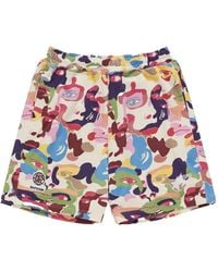 A Bathing Ape - X Kidsuper Camouflage-Print Track Shorts - Lyst