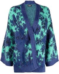 Liu Jo - Floral Intarsia-Knit Cardigan - Lyst