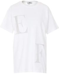 Elisabetta Franchi - Logo-Print T-Shirt - Lyst