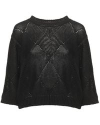 Peserico - Sequin-Embellished Open-Knit Sweater - Lyst