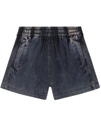 DIESEL - Short En Jean S-Ound À Taille Élastiquée - Lyst