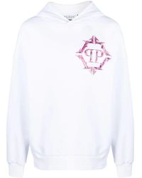 Philipp Plein - Chrome Logo-Print Cotton Hoodie - Lyst