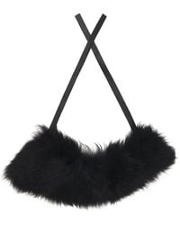 Marni - Shearling Leather-Tie Collar - Lyst