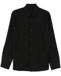 Emporio Armani - Wool Shirt Jacket - Lyst