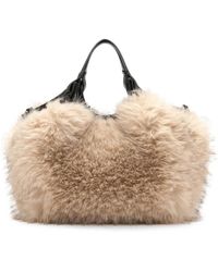 Gianni Chiarini - Medium Dua Faux-Fur Detachable-Strap Tote Bag - Lyst