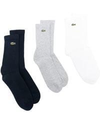 Lacoste - Logo-Detail Socks (Set Of Three) - Lyst
