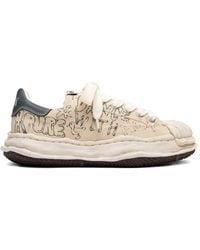 Maison Mihara Yasuhiro - "Blakey" Original Sole Graffiti Printed Canvas Low Top S - Lyst