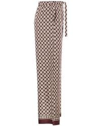 Max Mara - Pantalon À Imprimé Graphique En Soie - Lyst