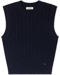 Sandro - Textured Cropped Knit Sweater - Lyst
