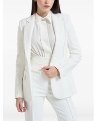 Elisabetta Franchi - Notched Lapels Buttoned Blazer - Lyst