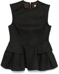 Remain - Peplum Denim Top - Lyst