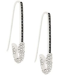 Lyst Karl Lagerfeld Earrings Safety Pin In Metallic Karl Lagerfeld Safety Pin Earrings Lyst