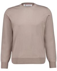 Brunello Cucinelli - Pull À Col Rond - Lyst