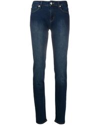 Love Moschino - Rhinestone-embellished Slim-fit Jeans - Lyst