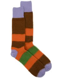 ZEGNA - Logo-Print Striped Socks - Lyst