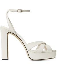 Jimmy Choo - Kove 120 Latte Nappa-Leather Platform Sandals - Lyst
