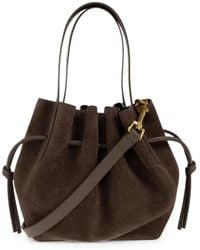 Yuzefi - Mini Scallop Suede Bucket Bag - Lyst